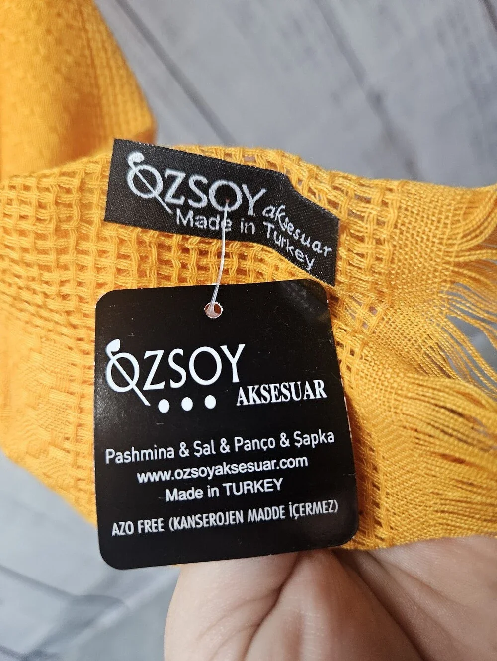 Women's Lightweight Mustard Scarf - Ozsoy Aksesuar
